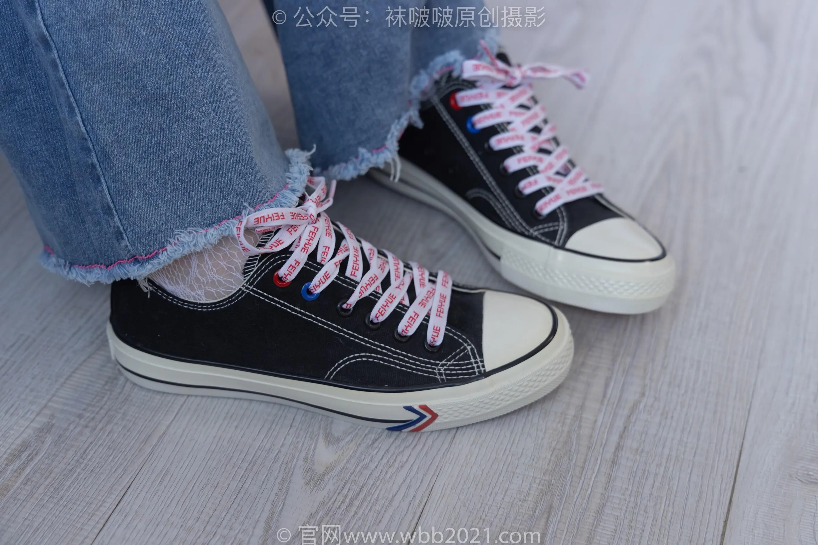 [BoBoSocks袜啵啵]NO.231 小甜豆-板鞋、白色蕾丝袜、可拆卸牛仔裤、裤里丝 [67P]插图9